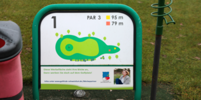 Abschlagtafeln 6-Loch-Kurzplatz