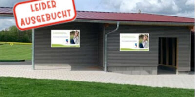 Abschlaghalle außen